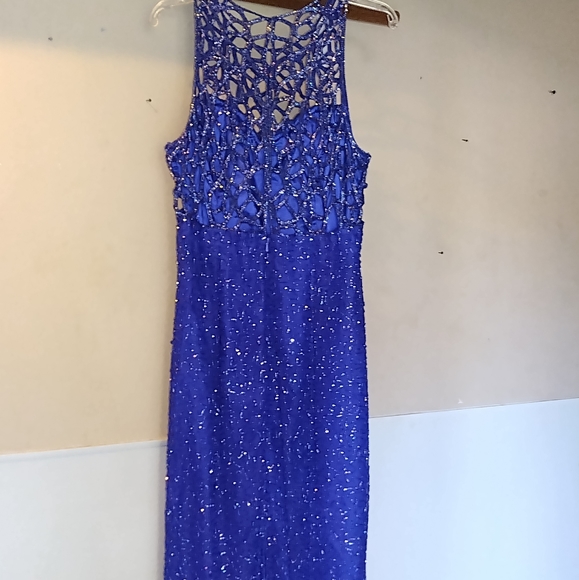 NWOT Royal Blue Holiday Dress. - Picture 4 of 10